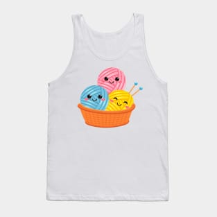 If I'm Sitting I'm Knitting | Kawaii Knitting Tank Top